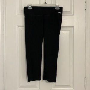 Victoria secret pink black crop yoga pants